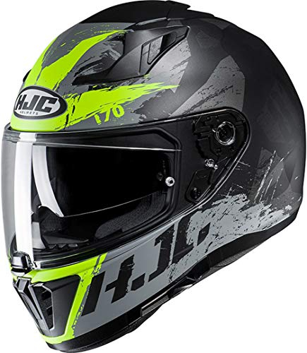 HJC Helmets Motorradhelm HJC i70 RIAS MC4HSF, Schwarz/Grau/Neongelb, L 14947409