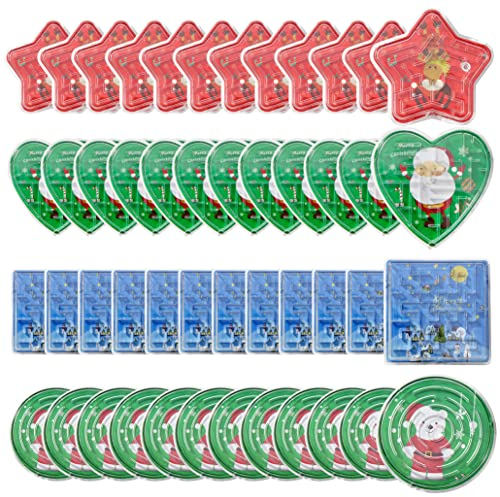 THE TWIDDLERS 48 Weihnachts-Labyrinth-Spiele für Kinder, Jungen & Mädchen – Kermesse, Adventskalender, Geburtstage, Weihnachtsüberraschungstüten