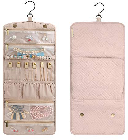 bagsmart Schmuckroll Organizer Tasche Ohrring Ring Schmuck Makeup für Ohrring Ring Halskette Armband Kulturtasche