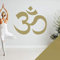 Wandtattoo / Wandaufkleber, Motiv Om, Yoga, Meditation, goldfarben