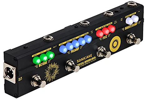 SONICAKE Bass Multi Effects Pedal Preamp Compressor Boost Fuzz Octave Pedal with FX Loop Boom Ave