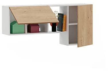 Muebles Pitarch | Estantería de Salón Colgada de 130cm, Mueble TV colgado, Módulo de Salón 2 Puertas Abatibles con Pistón, Mueble de Televisión 60x130x32cm, Moderno, modelo Nilo