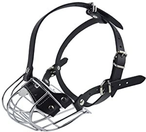 Strong Metal Wire Basket Dog Muzzle Staffordshire Bull Terrier Staffy, Staffie (B3, Black)