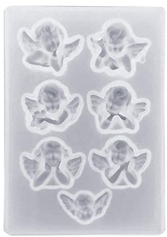 YoungerY Stampo in Silicone a Forma di angioletto Stampo in Resina epossidica UV Argilla Fai-da-Te Ciondolo per Gioielli