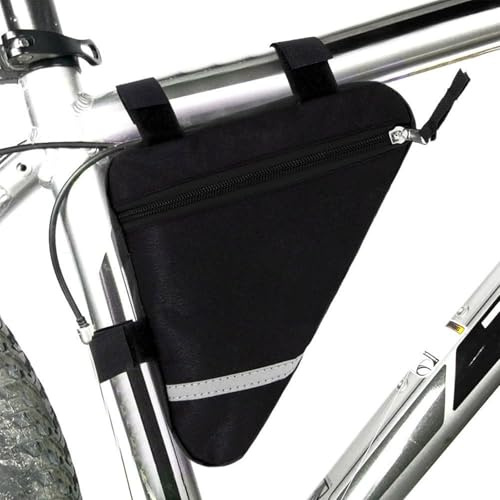 MOOCY Fahrradtasche, Fahrradrahmentasche, Fahrradzubehör-Set für Handy, Geldbörse, Schlüssel, Werkzeuge, Verwendung für Rennrad, MTB, Pendeln, Fahrradzubehör (schwarz)