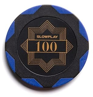 SLOWPLAY Nash Pokerchips aus Ton, 50 Clay Poker Chips Metallkern 14g| für Poker Texas Hold`em | Jetons Casino mit Erstklassiger Verarbeitung und elegantem Design (Wert 100)