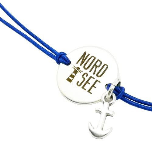 ALSTERschmuck - Armband Nordsee mit Anker - blau