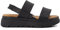 Dune Ladies Location Padded Flatform Sandals Size UK 4 Wedge Heel Flatforms Black