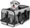 HITSLAM hundebox Faltbar Hundetransportbox Katzentransportbox Katzenbox Transportbox katzentasche für Hund, Katzen, Airline Zugelassen, Reisefreundliche Transporttasche (L)