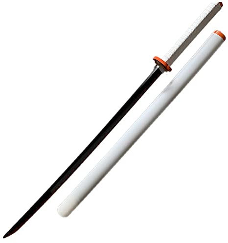 damdos Halloween Prop Weapon for Cosplay Sword, PU Foam 31.5inch Rengoku Kyoujurou Swords,Tomioka Giyuu Swords Xmas Birthday Gifts (Rengoku Kyoujurou)