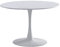 PEGANE Table à Manger Ronde Coloris Blanc - Diamètre 110 x Hauteur 75 cm