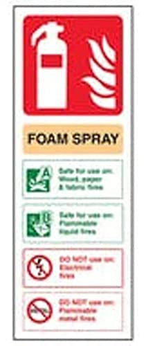 V Safety - Estintore in schiuma spray Delectricalsafe, 100 x 280 mm, segnale di sicurezza