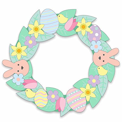 amscan 9913246 Amscan - Create Your own Easter Wreath Craft Kit with Decorating Pieces and Adhesive