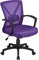 Yaheetech Sedia da Ufficio Scrivania Ergonomica Lombare Girevole Portata 136 kg Reclinabile a Rotelle Altezza Regolabile con Braccioli Viola