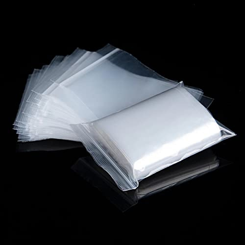Small Grip Seal Bags 300Pcs 6x9cm Mini Sealable Plastic Bags | Little Clear Ziplock Bag Reusable Tiny Transparent Polythene Pouches for Beads Cookies Candies Jewellery Storage