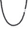 GAVU Geschenke für Herren Lavastein Kreuz Charm Kristall Perlen Halskette 60cm