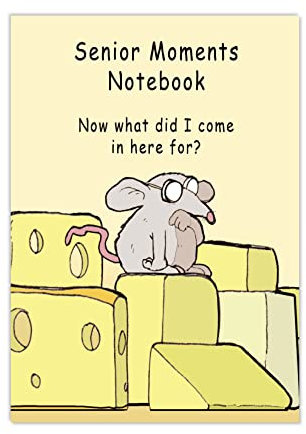 Twizler A6 Notizbuch – Lustiges vergessliches Maus-Design – A6 liniertes Taschennotizbuch – lustiger Arbeitsnotizblock – To-Do-Liste – kleines Tagebuch – Mini-Notizbuch – Notizblock Einkaufsliste