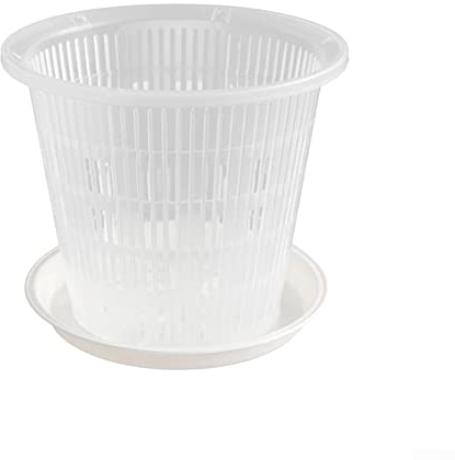 HEIBTENY 5 macetas transparentes de plástico para orquídeas controladas por raíces con estomas