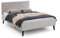 Furn.Design Polsterbett 140 x 200 cm in Beige Cord Einzelbett mit Massivholzfüßen Höhenverstellbare Liegehöhe Teenagerbett Isola (140 cm)