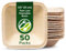 ECO Leaf 50 Disposable Palm Leaf Bowls |3.5”(9cm) Square Compostable Dinner Bowls | Eco-Friendly, Biodegradable Heavy-Duty Bowl for Wedding, Party and Picnic | Microwave & Oven Safe