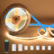 KWODE COB LED Streifen 3000K warmweiß, 5M 320LEDs/M Dimmbar COB LED Strip, 12V DC Flexibel Lichtleiste CRI 90+ für Wohnzimmer Schlafzimmer Küche DIY Dekoration （Ohne Strom und Fernbedienung）