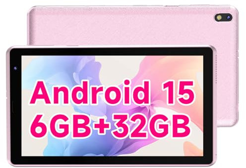 7 inch Tablet Android 12 Tablets, 4GB RAM 32GB ROM 1TB Expandable, Quad-Core Processor Tablet PC, WiFi6, 3000mAh Battery, Bluetooth, 1024 x 600 IPS Touch Screen, 2+5MP Dual Camera, GMS Certified, Pink