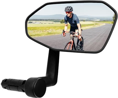 Homieway Fahrradspiegel,Neue Einstellungsfunktionen Fahrrad Rückspiegel mit Kontrollierter Ausfahrrichtung,Echtglas 360°Dreh FahrradLenkerspiegel,Klappbar Fahrrad Spiegel für E-bike Lenker Rechts