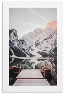MDCRADI Pragser See-Poster, Wohnzimmer-Dekor, moderne ästhetische Wandkunst, Poster, Geschenk für Freunde, ungerahmt, 20 x 30 cm