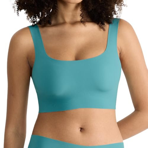 Sloggi Zero Feel 2.0 Top, Regiseno Donna, Turchese, L