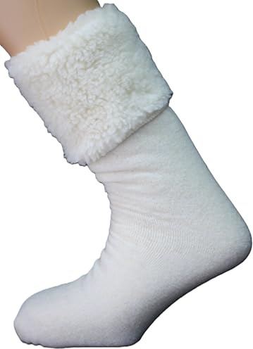SMELTEC Chaussette de protection contre le froid en peau de mouton Doublure pour bottes taille unique hygiène et confort.