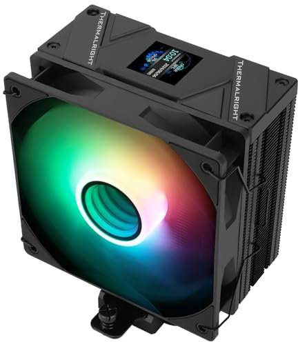 Thermalright Assassin Spirit 120 Vision ARGB - Raffreddatore ad aria per PC da 1500 giri/min, risoluzione 240 x 240, schermo LCD IPS da 1,54, raffreddamento computer per Intel lga1851/1700, AM4/AM5