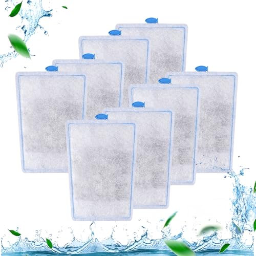 Yoolight 8 Stück Filterpads für Tetra EasyCrystal Filter Pack 250/300, Filterpads für EasyCrystal Innenfilter,Filtermaterial mit Aktivkohle 
