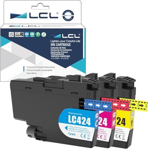 LCL LC424 Patronen Value Pack Kompatibel mit Druckerpatronen Brother LC-424 LC-424VAL Multipack kompatibel für Brother DCP-J1200W DCP-J1200WE (Cyan, Magenta, Gelb, 3er-Pack)