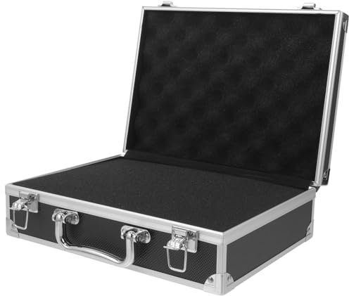 SEWOART Aluminum Carrying Case Storage Box with Foam Lining Tool Box for Men Briefcase