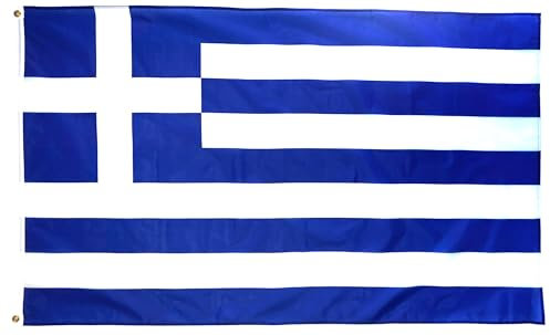 INQUARK 90 cm x 150 cm Fahne aus Polyester mit Messing Ösen | Sport Fanartikel Flagge Fußball WM EM Handballspiel | Deko Innenraum Garten Balkon (L-GR, 90 cm x 150 cm mit Gewicht ca. 75 g)