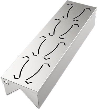 Räucherbox für Gasgrill, Räucherbox für Gasgrill, V-förmiges Design für maximale Räucherproduktion, langlebiger und praktischer Scharnierdeckel, 30 x 8 x 6 cm, 2 Stück