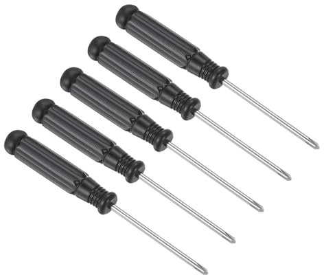 TOP-VIGOR 5pcs Mini Phillips Screwdriver 2.5mm Cross Head 95mm Length, Small Precision Screwdrivers with Non-Slip Handle for Electronics, Glasses, Watch, Computer and Small Appliance Repair