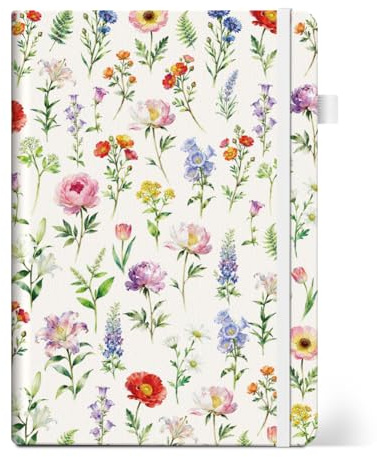ANATTASOUL Pfingstrose Notizbuch für Journal | 14.5x21x1.9cm Notebook Liniert A5 Tagebuch mit 320 Seiten für Schule, Arbeit und Zeichnen, tolles Geschenkbuch