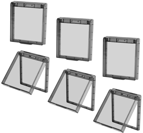 Lot de 6 Boîtier Étanche pour Interrupteur Auto-Adhésif,type 86 pour interrupteur Installation sans Perçage Protection Anti-Eau et Anti-Poussière Couvercle pour Salle de Bain Cuisine Extérieur