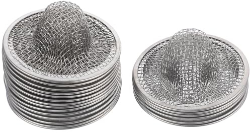COHEALI Lot de 20 Crépines en Acier Inoxydable 2,12 Pouces pour Évier Cuisine, Passoire Réutilisable Anti-obstruction Filtration Dense, Protection pour Bonde D’évier, Usage la Cuisine