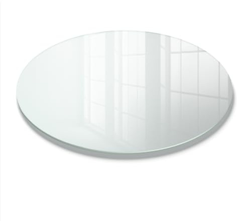 Wallfluent Protection de Table en Verre Trempé 70 cm | Effet Satiné | Idéal pour Projets DIY | pour Salon, Salle à Manger et Bureau | Imperméable | Bords polis | avec Pieds Antidérapants