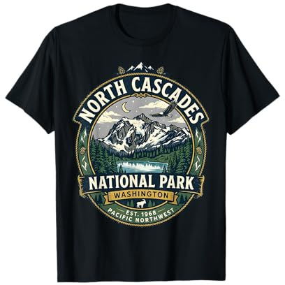 Badge Vintage North Cascades National Park Washington T-Shirt