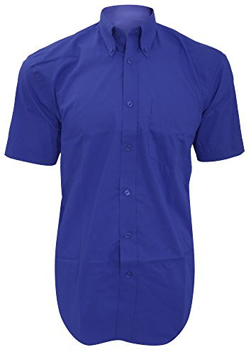 Kustom Kit Mens Short Sleeve Corporate Oxford Shirt (18inch) (Royal Blue)
