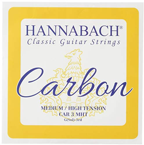 Hannabach 652713 Klassikgitarrensaiten CARBON Medium/High Tension Diskant - G3