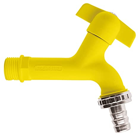 Robinet extérieur 1/2 plastique jaune
