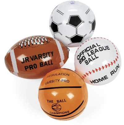 cama24com Aufblasbarer Mini Football Basketball Baseball Fußball 4 Stück Palandi®