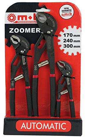 Peddinghaus Handwerkzeuge Vertriebs GmbH, Set di pinze a pappagallo Zoomer, 3 pz. - 6483030001