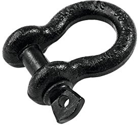 Safetex Schäkel 10mm schwarz mit Schraubbolzen