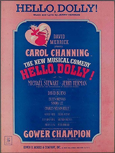 1963 HELLO DOLLY! Sheet Music JERRY HERMAN Carol Channing PIANO VOCAL GUITAR