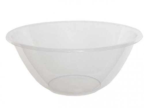 Set of 2 30cm Mixing Bowl Clear Plastic by WhiteFurze (8L Capacity)